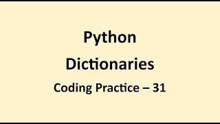 Coding Practice 31 Dictionaries Python NxtWave CCBP
