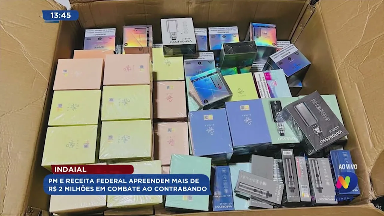 PM e Receita Federal apreendem mais de R$ 2 milhões em combate ao contrabando em Indaial