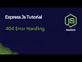 404 Error handling for invalid route in express ExpressJs Tutorial in Hindi 2022