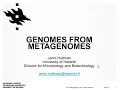 Arctic metagenomes as a scaffold for understanding metatranscriptomic data Jenni Hultman