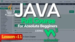 W3Schools Java Full Course For Beginners Lesson-10 Java W3Schools Tutorial Java Else IF