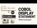 COBOL DISPLAY Statement Explained With Example