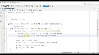 JavaFX Tutorial 24 - ColorPicker Java GUI