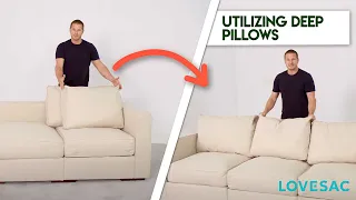 Utilizing Deep Pillows for Sactionals w Shawn Nelson Product How-To Series w Lovesac CEO