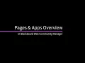 Pages Apps Overview in Blackboard Web Community Manager