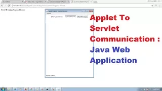 34 Applet to Servlet Communication Java Web Application Adv Java Servlet Programming Tutorial