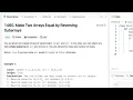 1460 Make two arrays equal by reversing subarrays
