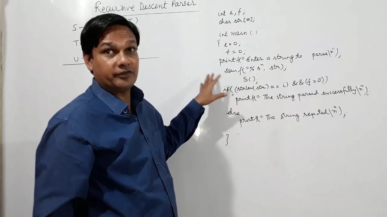 RECURSIVE DESCENT PARSER