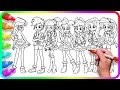 Coloring Pages EQUESTRIA GIRLS - Winter Look How to color My Little Pony Easy Drawing Tutorial Art