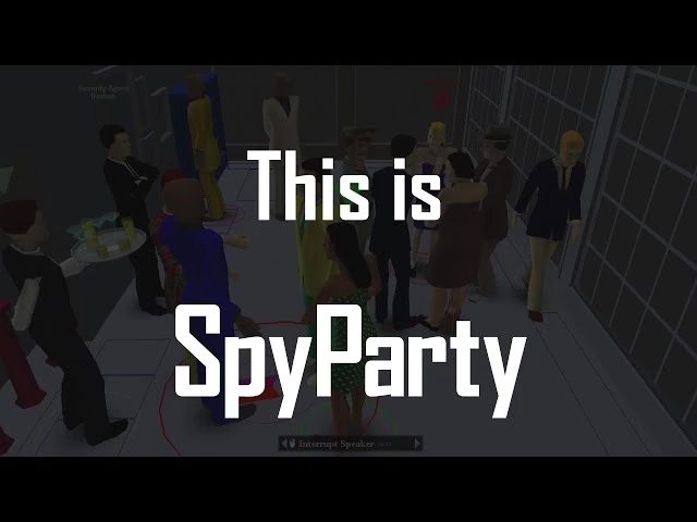 This is SpyParty  - Old Prototype Art