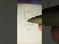 Cara Menghitung Keliling Persegi dengan Sisi 4 cm #shorts