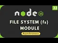 Nodejs Tutorial fs Module - Asynchronous Version Reading and Writing File