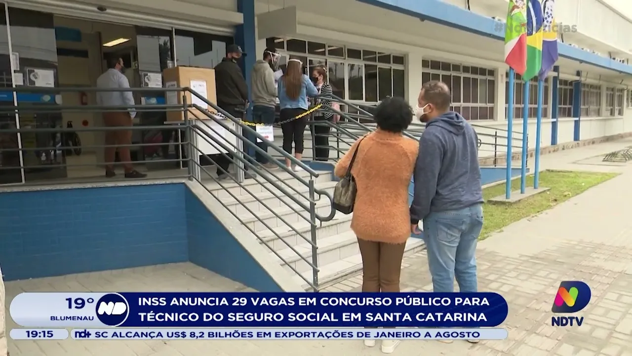 INSS abre concurso público com 29 vagas em SC