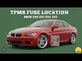 BMW E90 E91 E92 E93 TPMS Fuse Location Replacement Tire Pressure System Fix