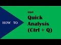 How to use Quick Analysis in Excel Ctrl Q White Board