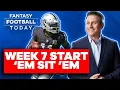 START RUGGS WEEK 7 START EM SIT EM CBS FANTASY FOOTBALL TODAY 2021 Fantasy Football