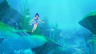 SWIM TEST Video Raiden Ei In HoO S Crooning Tide Swimsuit Outfit Genshin Mod 