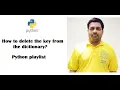 How to delete key from the dictionary python playlist - 29