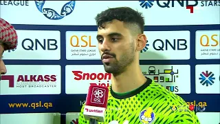    دوري نجوم        يوسف حسن حارس مرمى   الغرافة   بدأنا المباراة بالشكل الصحيح لكن هدف الدحيل دندنها