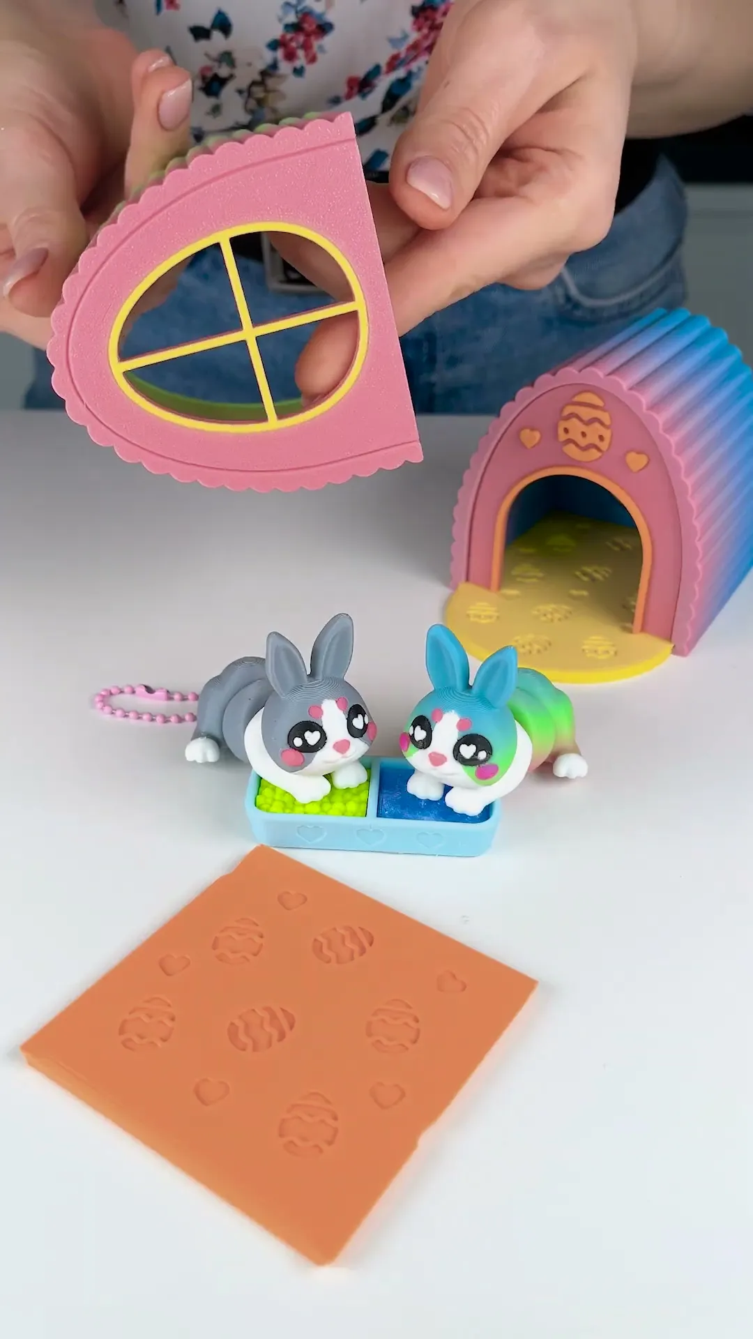 Diorama for Cute Flexi Animals, Cute Bunny Edition