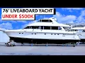 Massive 76ft Yacht for UNDER 500K Full Walkthrough Lazzarra Yachts Skylounge