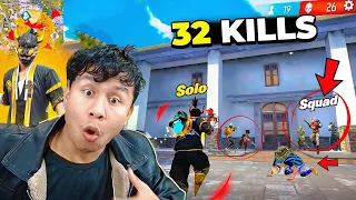 32 kills in solo vs squad with golden sakura ff indian server tonde gamer