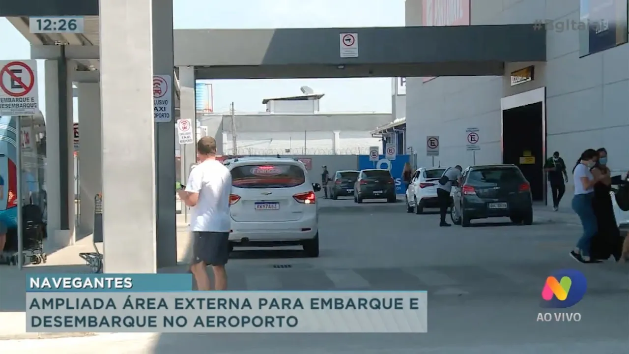 Ampliada área externa para embarque e desembarque no aeroporto de Navegantes