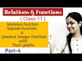 Relations Functions Modulus function Signum function Greatest Integer function CBSE Class 11