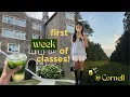 first week of college Cornell performative male contest chaotic schedules and good food