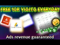 Get 10,000 Free Website Visitors Daily – 100% Working (2025 Method!) || Adsense Earnings Guaranteed