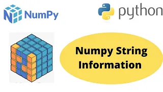 Numpy String Information String Information in Numpy Python Numpy Tutorial