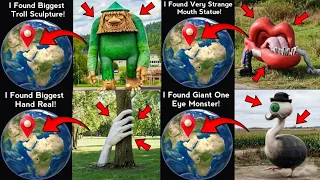 I Found Top 4 Creepy Sculpture in google maps and google earth π #map #earth #hrbro76