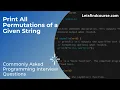Program to Print All Permutation of a Given String - Letsfindcourse