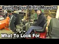 Save money when buying used mowers with this