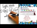 what are sight words Explained with Exercise How to teach sight words Grade 1 kg Prep Nursery