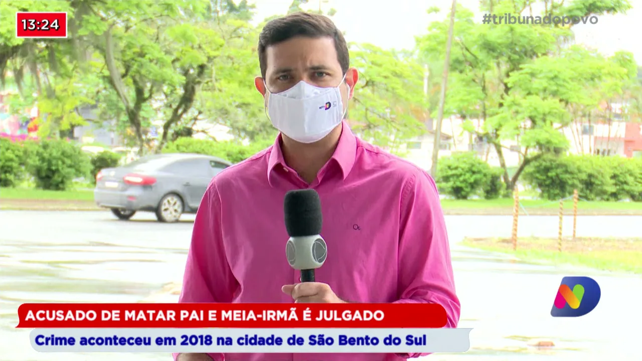 Acusado de matar pai e meia-irmã é julgado, o crime aconteceu em 2018 em São Bento do Sul