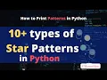 10 types of Star Patterns in Python easy learning 6 min