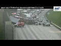 Overturned tractor-trailer crash shuts down all lanes shut down on I-75 NB in Cobb County