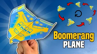 How to Make a Boomerang Plane That Actually Flies Back! | Step-by-Step Tutorial | Paper Airplane ✈️