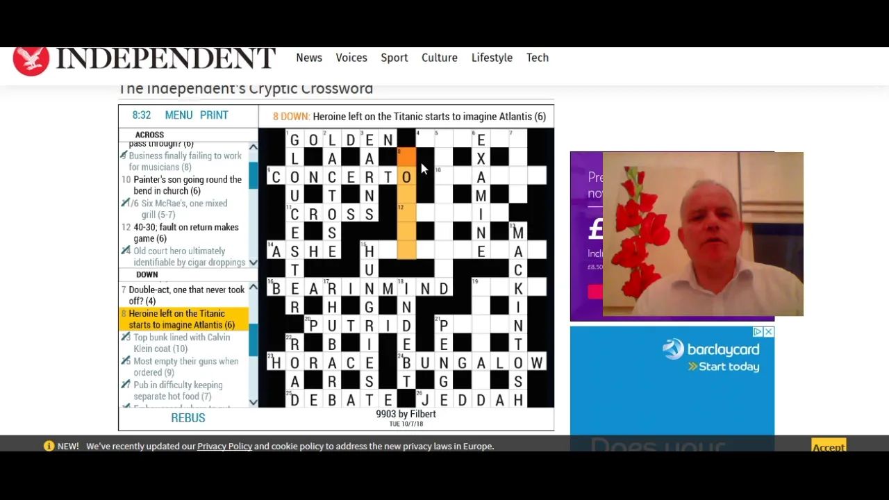Trying the Independent Crossword
