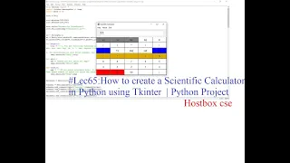 How to create a Scientific Calculator in Python using Tkinter Python Project Hostbox cse