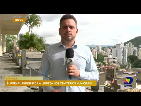 Dia dos Finados: Blumenau intensifica a limpeza nos cemitérios municipais