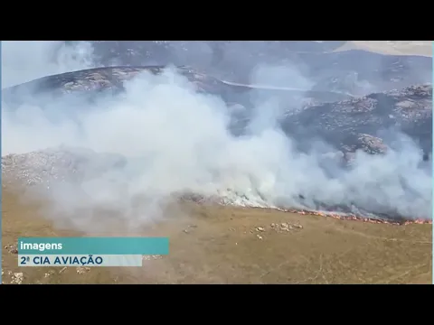 Incêndio atinge área equivalente a 630 campos de futebol nos Campos do Quiriri