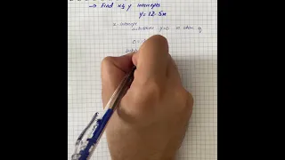 Calculation Consider the equation y 12 - 5x To compute x-intercept put y 0 Plainmath