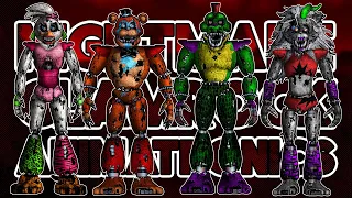 FNAF SPEED EDIT - Making NIGHTMARE GLAMROCK ANIMATRONICS