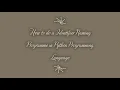 How to do a Identifier Naming Programme in Python Programming Language - MDP Versatile