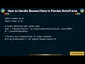 How to Handle Skewed Data in Pandas DataFrame
