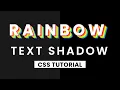Rainbow Text Shadow CSS Text Hover Effect