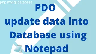 PDO CRUD operation Update query using PDO