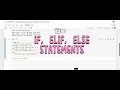 If Elif Else Python Control Flow Statements